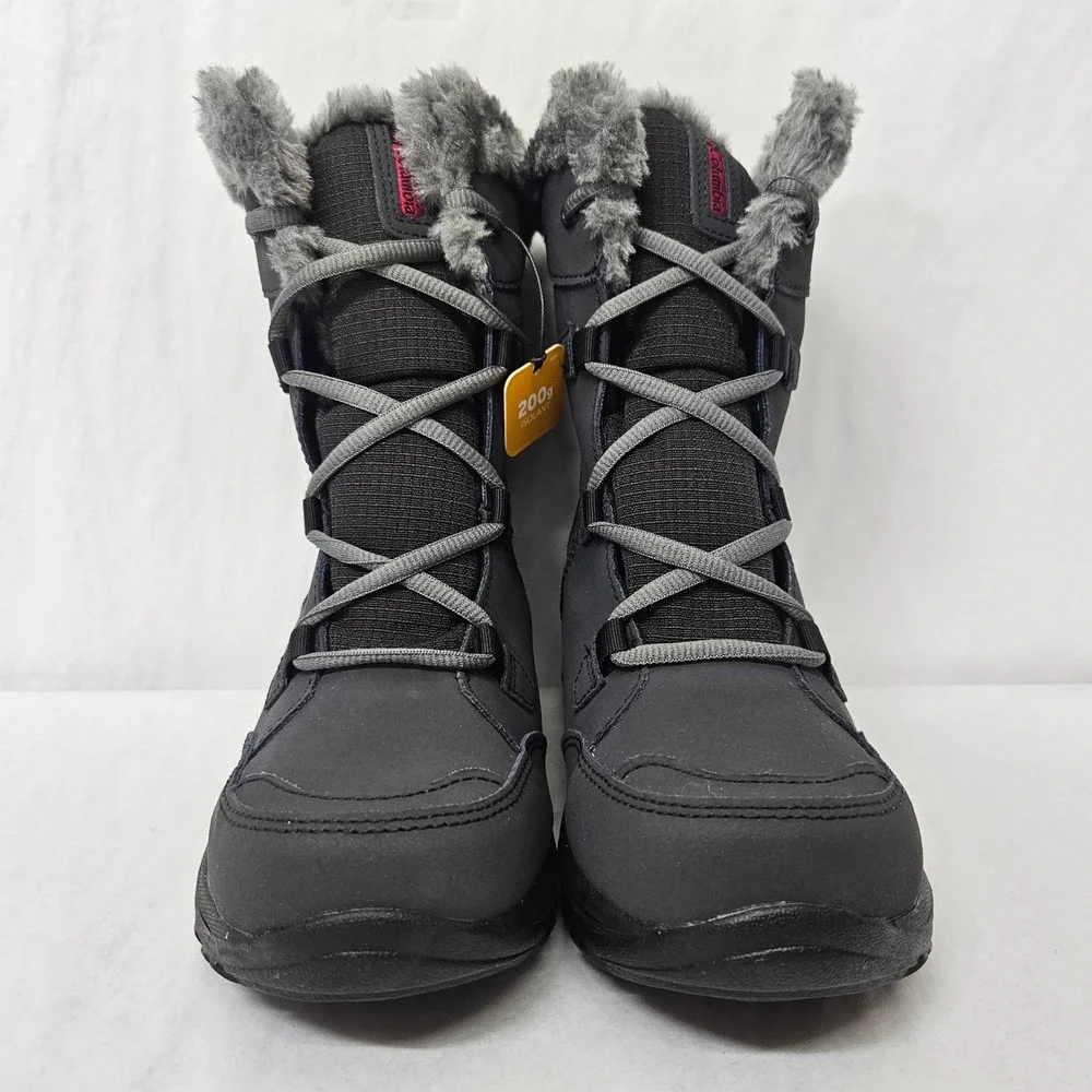 Columbia Ice Maiden Lace II Winter Boot Waterproof BY1331-011 Black Youth Size 3